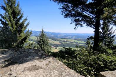Blick vom Beistein in das oststeirische Hügelland